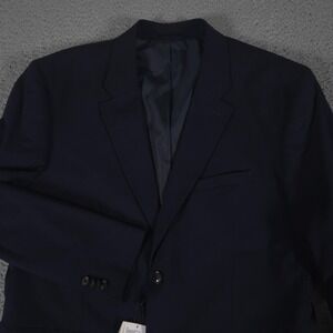 H&M Blazer Mens 50R Navy Skinny Fit Stretch Jacket Formal Preppy Office Work NEW